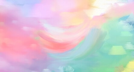Wall Mural - soft pastel colors blend smoothly in this abstract painting, creating a dreamy and gentle artistic b