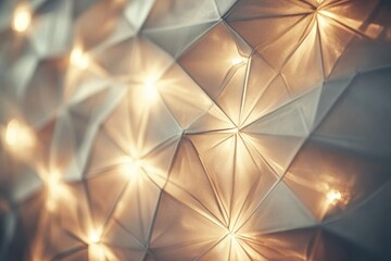Aufkleber - Softly Glowing Geometric Patterns with Warm Light Accents