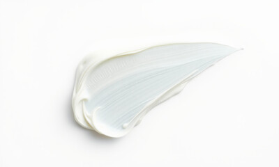 Poster - Creamy texture with smooth, light color, ideal for beauty products or art. This captures essence of soft, elegant cream smudge on clean background