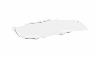 Poster - Creamy white paint smudge on clean surface, ideal for artistic backgrounds or design projects. This versatile texture adds touch of elegance and simplicity