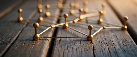 Poster - linking entities. abstract of network, networking, social media, and internet communication. a small