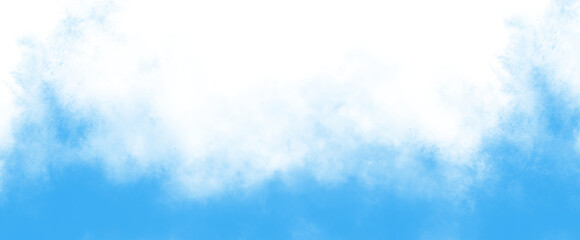 Wall Mural - png fog texture isolated on transparent background. border from smoke. design element. blue vector c