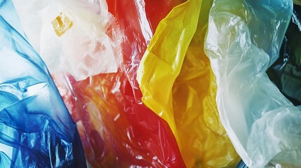 Wall Mural - colorful plastic pollution: a textural abstract