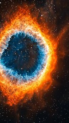 Wall Mural - Celestial explosion showcasing vibrant colors in deep space near a nebula