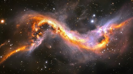 Wall Mural - stunning stellar nebula with vibrant colors and cosmic elements