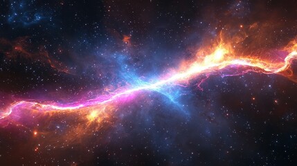 Wall Mural - stunning cosmic flame in deep space with vibrant colors and gases