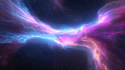 Wall Mural - colorful cosmic nebula swirling in deep space background
