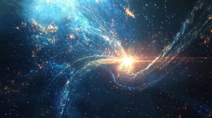 Wall Mural - cosmic explosion in vibrant colors of deep space