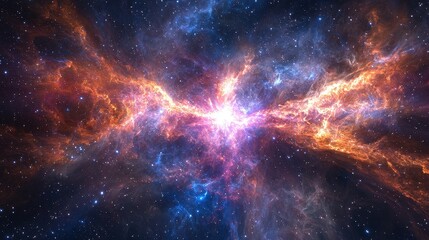Wall Mural - colorful cosmic nebula in deep space with stars and gas clouds