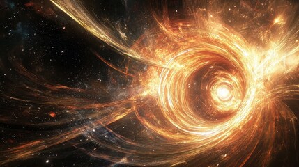 Wall Mural - cosmic swirl of light and energy in the depths of space
