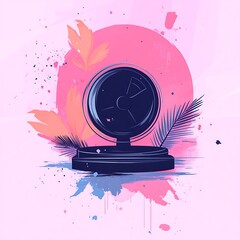 Poster - Stylish Webcam Design Tropical Sunset Background