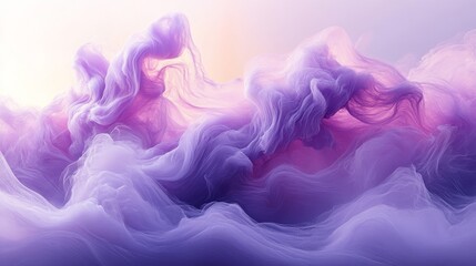 Wall Mural - Abstract illustration featuring layered gradients of purple and pink hues