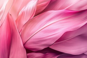 Poster - Abstract image of pink leaves showcases nature's subtle textures and delicate beauty