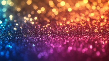 Wall Mural - Abstract background shows sparkling glitter and out of focus bokeh effect