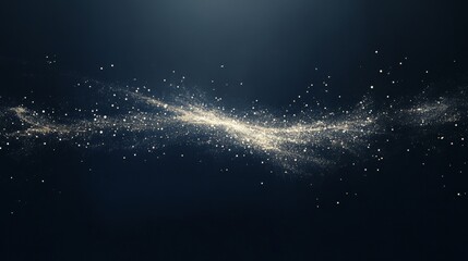 Wall Mural - A glowing stream of light and particles moving in space