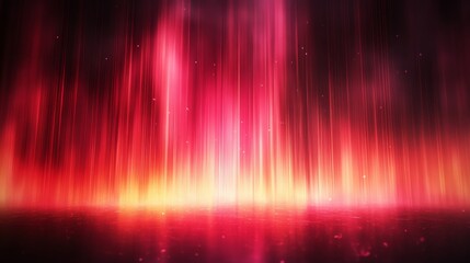 Wall Mural - Red and yellow lights emanate from a flat dark surface