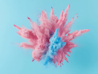 Poster - Colorful powder explosion studio photography vibrant atmosphere aerial view creative concept