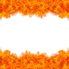 Poster - Fiery flames dance abstract background digital art vibrant colors close-up energy and passion