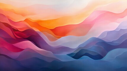 Wall Mural - Abstract colorful waves create a flowing and vibrant background image