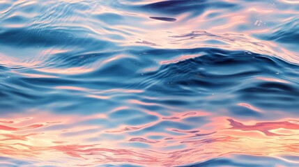 Wall Mural - the beautiful water surface reflecting the colors of the sunset