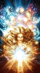 Wall Mural - celestial goddess radiance and inner peace