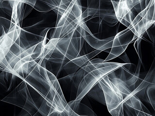 Poster - Dynamic flowing smoke patterns abstract background digital art dark theme close-up fluid motion for visual impact