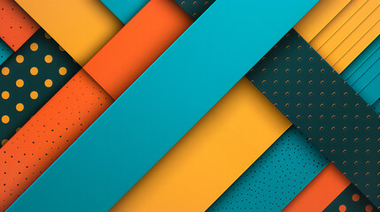 Poster - Diagonal Stripes Abstract: A vibrant composition of layered, diagonal stripes in a modern and dynamic design. the seamless blend of textures, patterns, and hues. 
