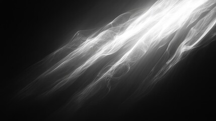 Wall Mural - bright streaks of light flow diagonally across a dark background