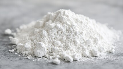 Wall Mural - white kaolin clay powder: detailed macro photography