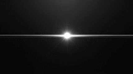 Wall Mural - a bright white star shines through the dark black universe