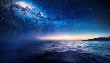 Wall Mural - beautiful night sky in the open sea