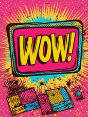Aufkleber - dynamic comic style graphic proclaiming excitement with discount prices surrounded by vivid colors i
