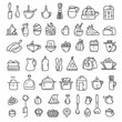 © +27.000 BOU - Culinary Collection Icon Set: a carefully curated collection of kitchenware icons, showcasing various cooking utensils, tableware, and food-related objects