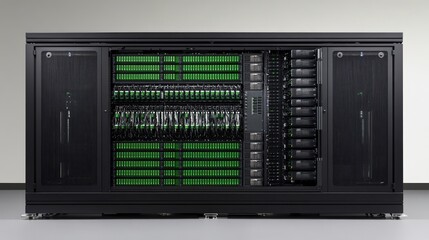 Poster - Cloud server and data storage arrays with AI-powered computing capabilities.