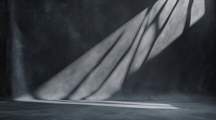 Poster - Classic gray backdrop with a gentle light source casting perfect shadows for elegant product shoots