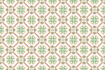 vector seamless pattern with flowers