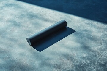 Aufkleber - Minimalist fitness roller on a flat surface with ample negative space enhancing its clean design and simple aesthetic