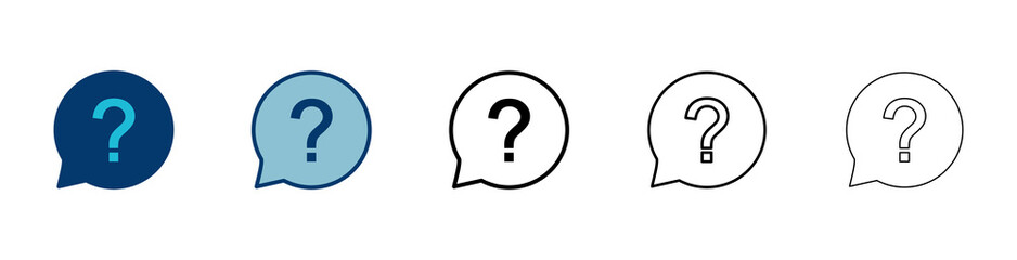 Poster - Question Icon vector isolated on white background. Question mark sign. help icon. Faq