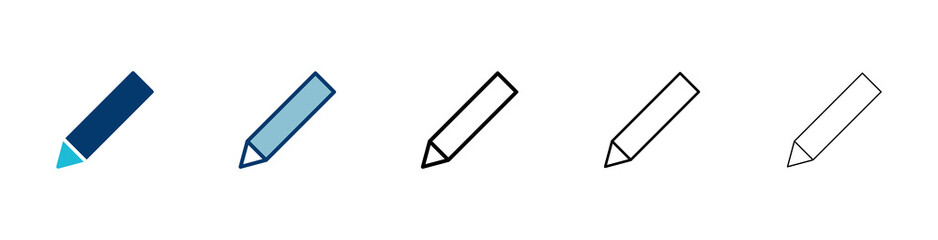 Leinwandbilder - Pencil icon vector isolated on white background. Pencil vector icon