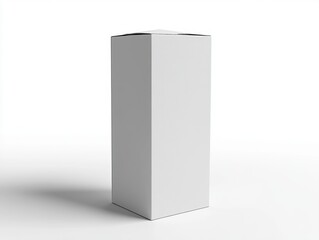 Aufkleber - Minimalistic White Rectangular Cardboard Box for Packaging and Branding