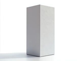 Poster - White Cardboard Packaging Box Hyper-Realistic Minimalistic Design