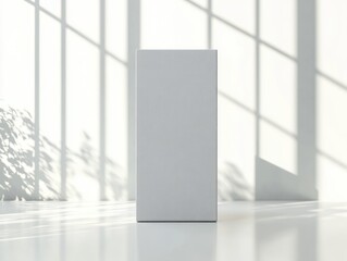 Poster - White Rectangular Box Minimalist Packaging Design for Cosmetics and Medical Supplies