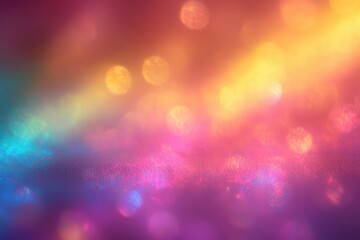 Poster - Abstract Rainbow Hologram Background with Dreamy Gradient and Ethereal Glow