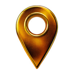 Aufkleber - 3d location or map mark icon with elegant gold color isolated