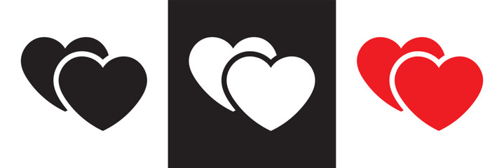 Poster - Intertwined Heart icon. Vector illustration. isolated on white and black background. EPS 10