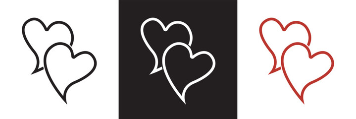 Poster - Intertwined Heart icon. Vector illustration. isolated on white and black background. EPS 10