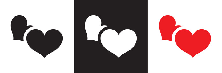 Poster - Intertwined Heart icon. Vector illustration. isolated on white and black background. EPS 10