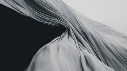 Leinwandbilder - Minimalist white background with soft flowing elements and a delicate modern business theme.