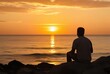 © Atika - Serene Beach Meditation at Sunset