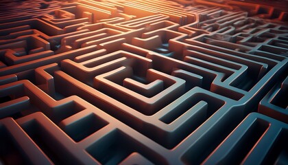 abstract three dimensional maze design with nobody, creating a pattern template background